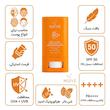 ضدآفتاب استیکی بی‌رنگ صورت، گردن، لب نوو SPF 50 مدل هیالورونیک اسید محافظ در برابر UVA + UVB مناسب برای انواع پوست حجم ۱۸ میلی‌لیتر
