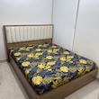 ملحفه ناتوسا مدل کشدار برگ انجیری دو نفره سایز 160x200 سانتی متر