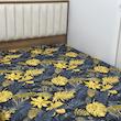 ملحفه ناتوسا مدل کشدار برگ انجیری دو نفره سایز 160x200 سانتی متر