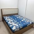 ملحفه ناتوسا مدل کشدار ارکیده دو نفره سایز 160x200 سانتی متر