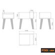 میز پاتختی هیراد مدل PT101-MDF