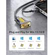 کابل تبدیل USB به DB9-RS232 یوگرین مدل CR107-20218 طول 1 متر