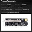 رایزر کارت گرافیک تبدیل PCI EXPRESS X1 به X16 مدل 8 خازن 009s plus 