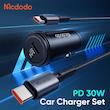 شارژر فندکی 30 وات مک دودو مدل CC-7493 W-Cable به همراه کابل USB-C