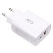 شارژر دیواری آکو مدل AH-2 به همراه کابل تبدیل USB-C