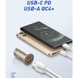  شارژر فندکی الدینیو مدل C506Q-30W به همراه کابل تبدیل USB-C