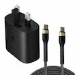 شارژر دیواری 25 وات لیندوس مدل Galaxy S24 fe به همراه کابل تبدیل USB-C