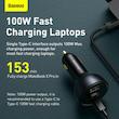شارژر فندکی 160 وات باسئوس مدل TZCCZM-0G به همراه کابل USB-C