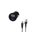 شارژر فندکی فیلیپس مدل DLP-2520U به همراه کابل تبدیل microUSB 