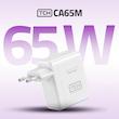 شارژر دیواری 25 وات 3 پورت تی سی اچ مدل CA65M