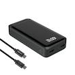 پاوربانک هترون مدل HPB2055G-100W ظرفیت 20000 میلی آمپر ساعت به همراه کابل تبدیل USB به USB-C