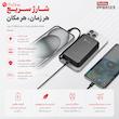 پاوربانک بی‌سیم 22.5 وات پرووان مدل POWER CORE PPB5123 ظرفیت 10000 میلی‌آمپرساعت