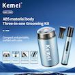 ماشین اصلاح موی صورت شارژی کیمی مدل KM-T390 3in1 مجموعه 2 عددی