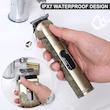 ست ماشین اصلاح موی سر و صورت هاتکر مدل HT-602 با تیغه استیل ضد زنگ، ضد آب IPX7، 9 شانه متنوع، قابلیت صفرزنی و خط‌زنی، باتری قابل شارژ با شارژ سریع و نمایشگر LCD