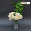 گل مصنوعی بوته داوودی 6 گل، جنس پارچه، ابعاد 20×20×35 سانتی‌متر، وزن 70 گرم