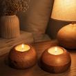 جاشمعی چوبی مدل مینیمال مجموعه 2 عددی
