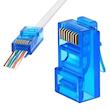 سوکت شبکه Cat6 مدل BRJ45 بسته 10 عددی