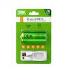 باتری لیتیومی دی بی کی مدل DBK Smart Green Life D Size USB-C Rechargeable Li-ion 7200mWh ظرفیت 4800 میلی آمپر ساعت