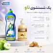 مایع دستشویی ظرفشویی تاو مدل 04 رایحه گلهای بهاری و سیب وزن 1500 گرم مجموعه دو عددی
