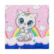 روکش لحاف مایکروفایبر آدنو مدل Little cat کد MC05 یک نفره سایز 220x160 سانتی‌متر