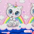 روکش لحاف مایکروفایبر آدنو مدل Little cat کد MC05 یک نفره سایز 220x160 سانتی‌متر