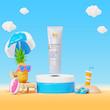کرم ضد آفتاب بی رنگ آنژسل  SPF50 مدل UVCELL مناسب انواع پوست حجم 40 میلی لیتر