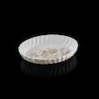 مرغ‌خوری گلد کیش طرح سارینا کد GK701143-6 ظرف سرو بیضی لبه موج‌دار با نقش گل و پرنده مناسب سرو مرغ و استیک