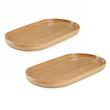 رولت‌خوری بیضی بی‌وی‌کی مدل گلکسی TP453248 چینی 24×12×2 سانتی‌متر، مناسب سرو رولت و خوراکی‌های باریک، شستشوی دستی، مجموعه 2 عددی