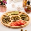 اردوخوری چوبی 5 خانه مدل PGT گرد، از جنس چوب رابروود، آبگریز، مناسب شستشو با دست