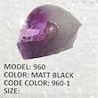 کلاه کاسکت فک متحرک ردلاین مدل MATT BLACK 960