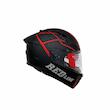 کلاه کاسکت فک متحرک ردلاین مدل MATT BLACK / Red 960