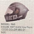 کلاه کاسکت فک متحرک ردلاین مدل MATT BLACK / Grey Thorm 960
