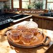 سینی دسته دار مدل چوبی SN241 سایز 36×29 سانتی متر