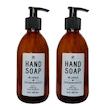 مخزن مایع دستشویی مدل DOUBLE HAND SOAP مجموعه دو عددی