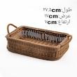 سبد آشپزخانه مدل بافت مستطیل دسته دار کد s25