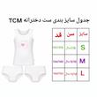 ست شورت و زیرپوش دخترانه تی سی ام مدل TT 21982564 مجموعه 3 عددی