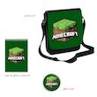 کیف دوشی مدل ماینکرافت طرح  Minecraft کد s3 به همراه دفتر یادداشت و پیکسل