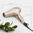 سشوار حرفه‌ای رمینگتون مدل AC8605 با موتور AC، توان 2300 وات، فناوری Unique Color Protect برای محافظت از موهای رنگ شده، قابلیت تولید یون، تنظیم دما در سه حالت، تنظیم سرعت در دو حالت و باد سرد