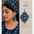 گوشواره دست دوز زنانه مدل دریاچه خیال