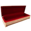 قلمدان خاتم کاری مدل دردار طرح گل و مرغ برجسته کد 9p29br