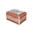 جعبه جواهرات خاتم کاری مدل مینیاتور برجسته طرح گل و مرغ کد MQ1186Gr