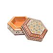 جا سکه ای خاتم کاری مدل شش ضلعی کد Hexagon6p6