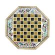 صفحه شطرنج خاتم کاری مدل 8 ضلعی طرح گل و مرغ برجسته کد Octagonal36Gr