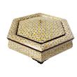 شکلات خوری خاتم کاری مدل 6 ضلعی کد 2110-2f3