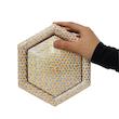 شکلات خوری خاتم کاری مدل 6 ضلعی کد 2110-2f3