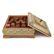 شکلات خوری خاتم کاری طرح تک گل مدل سنتی کد 20