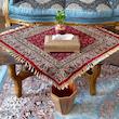 ست جعبه دستمال کاغذی و سطل خاتم کاری چوبی کد 12