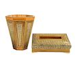  ست جعبه دستمال کاغذی و سطل خاتم کاری کد 25 -1