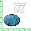 سنگ زینتی لابرادوریت مدل نگین بیضی کد RTX-LB01-W78