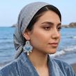 گوشواره دست دوز زنانه مدل آوازِ نهنگ